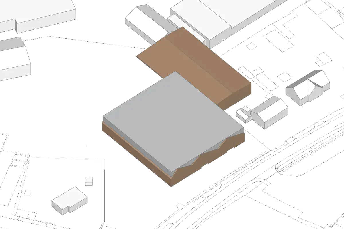 isometrie schema bouwmassa