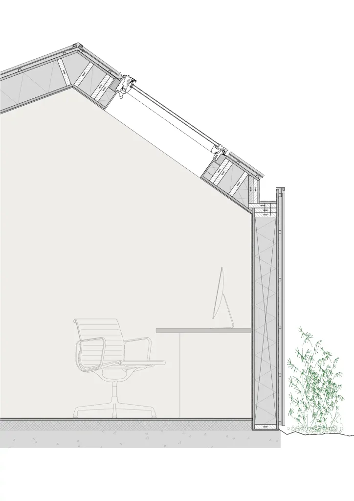 fragment doorsnede tuinhuis